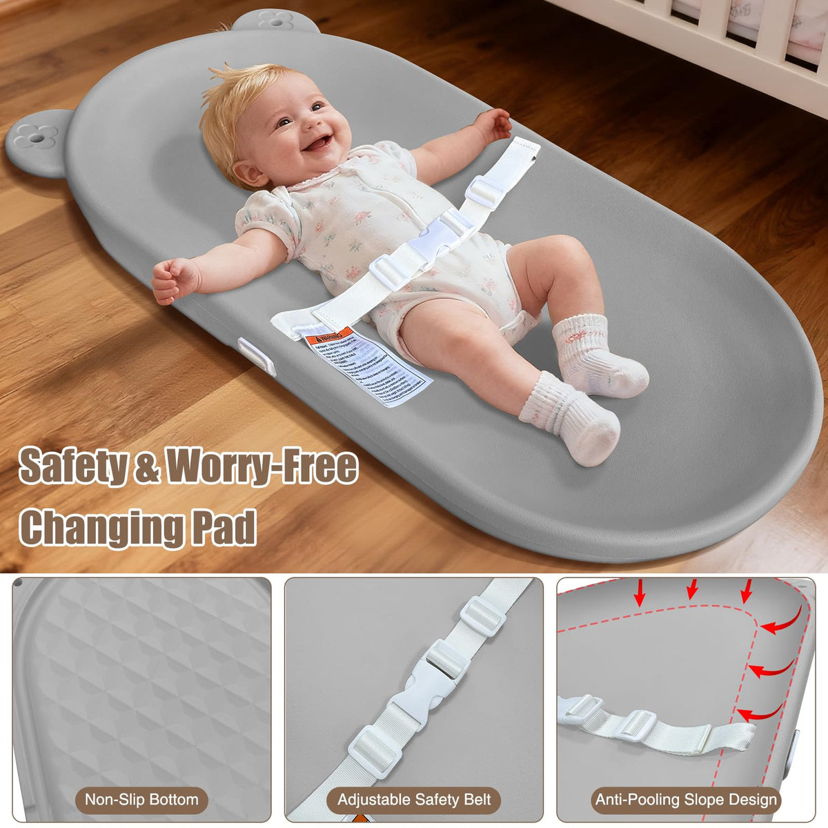 Waterproof Non Slip Portable Baby Changing Pad