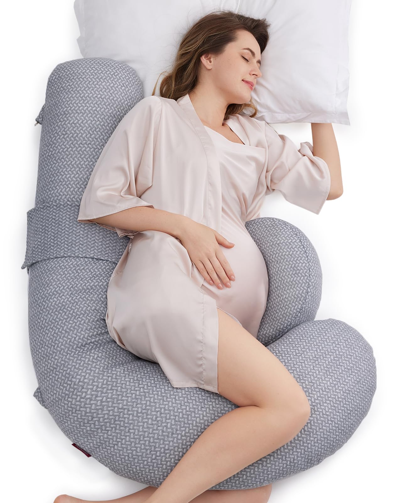 Adjustable F Shaped Pregnancy Pillow for Full Body Support