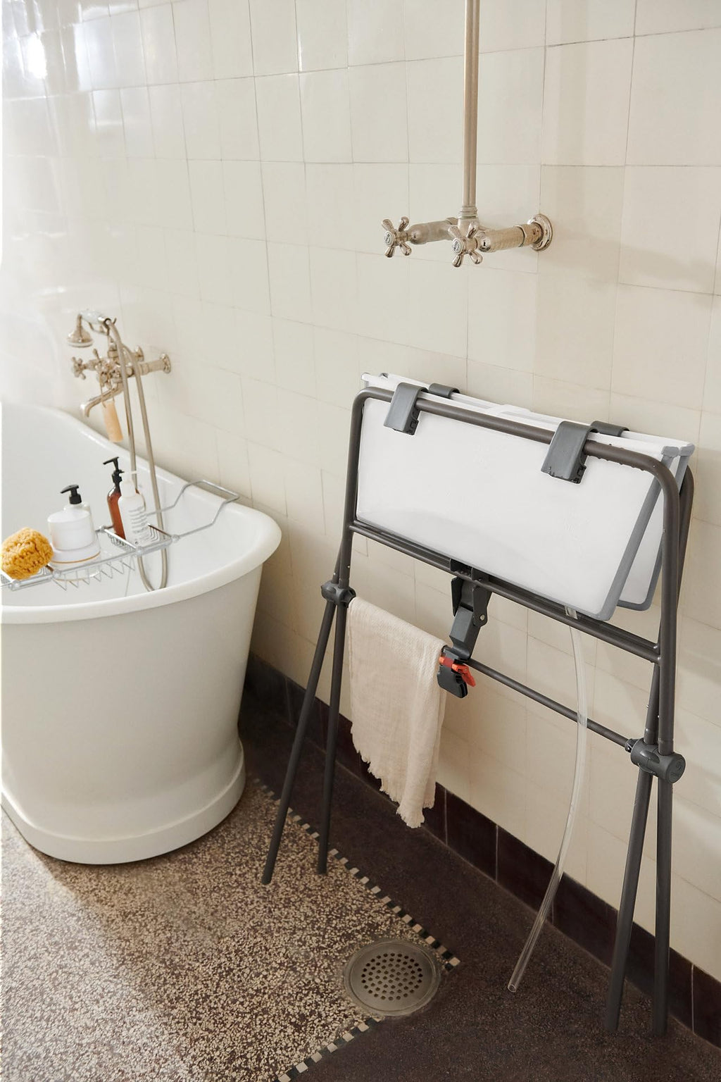 Foldable Baby Bath with Stand and Newborn Support