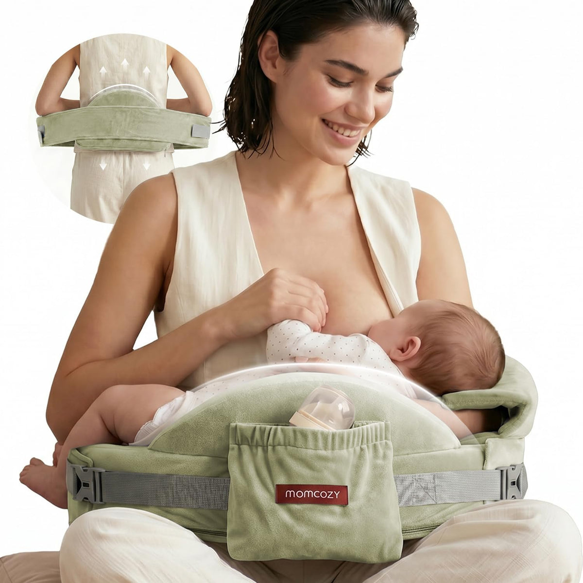 Memory Foam Nursing Pillow with Adjustable Support