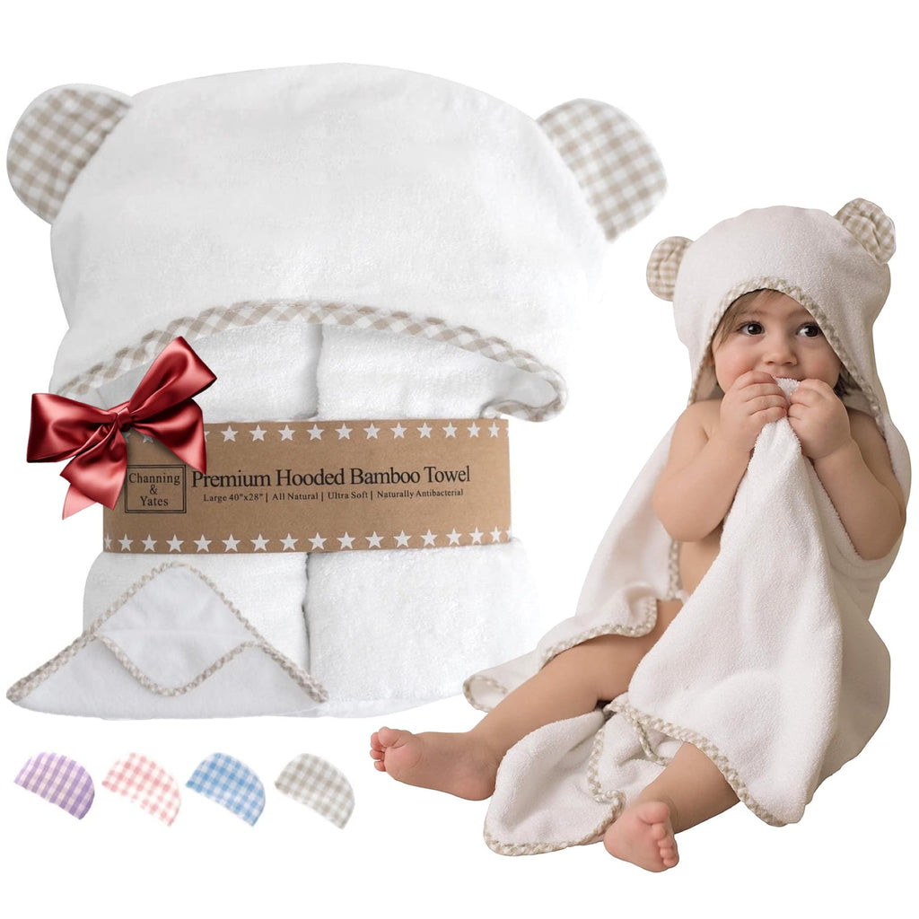 Organic Hooded Baby Towel and Washcloth Set