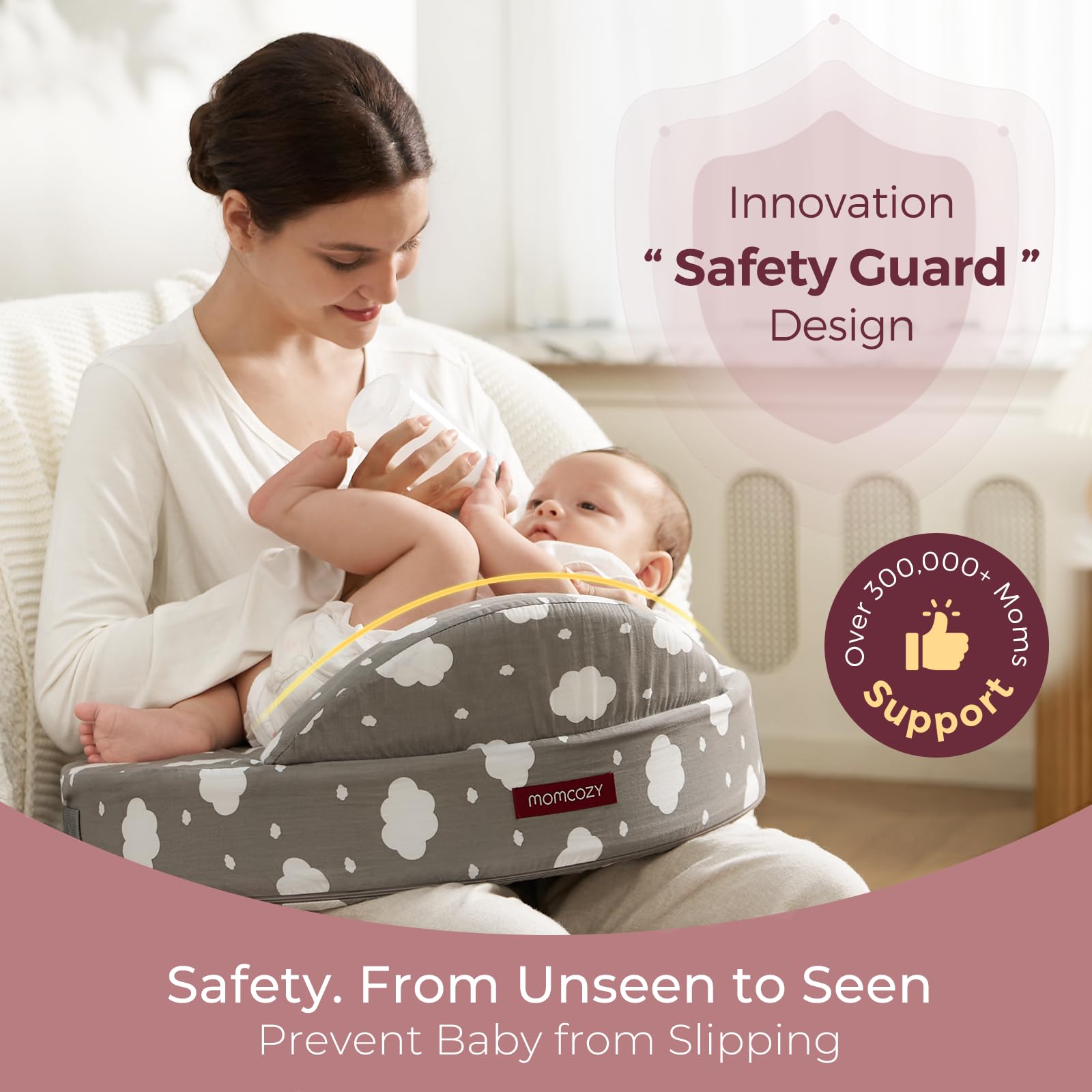 Memory Foam Nursing Pillow with Adjustable Support