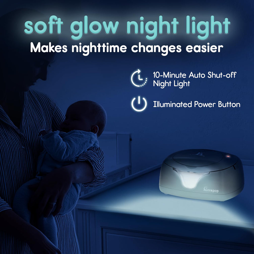 Baby Wipe Warmer and Dispenser with Changing Light