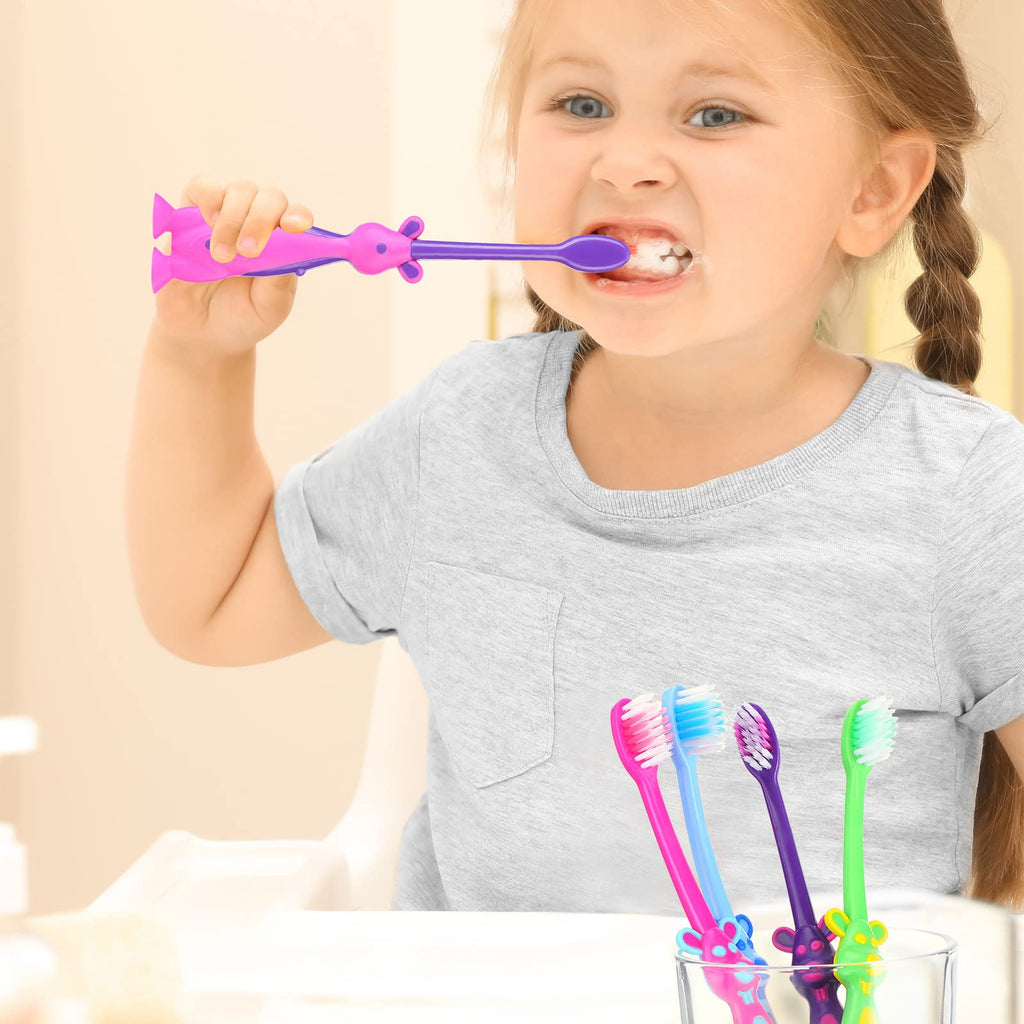 Soft Kids Toothbrushes with Protective Covers