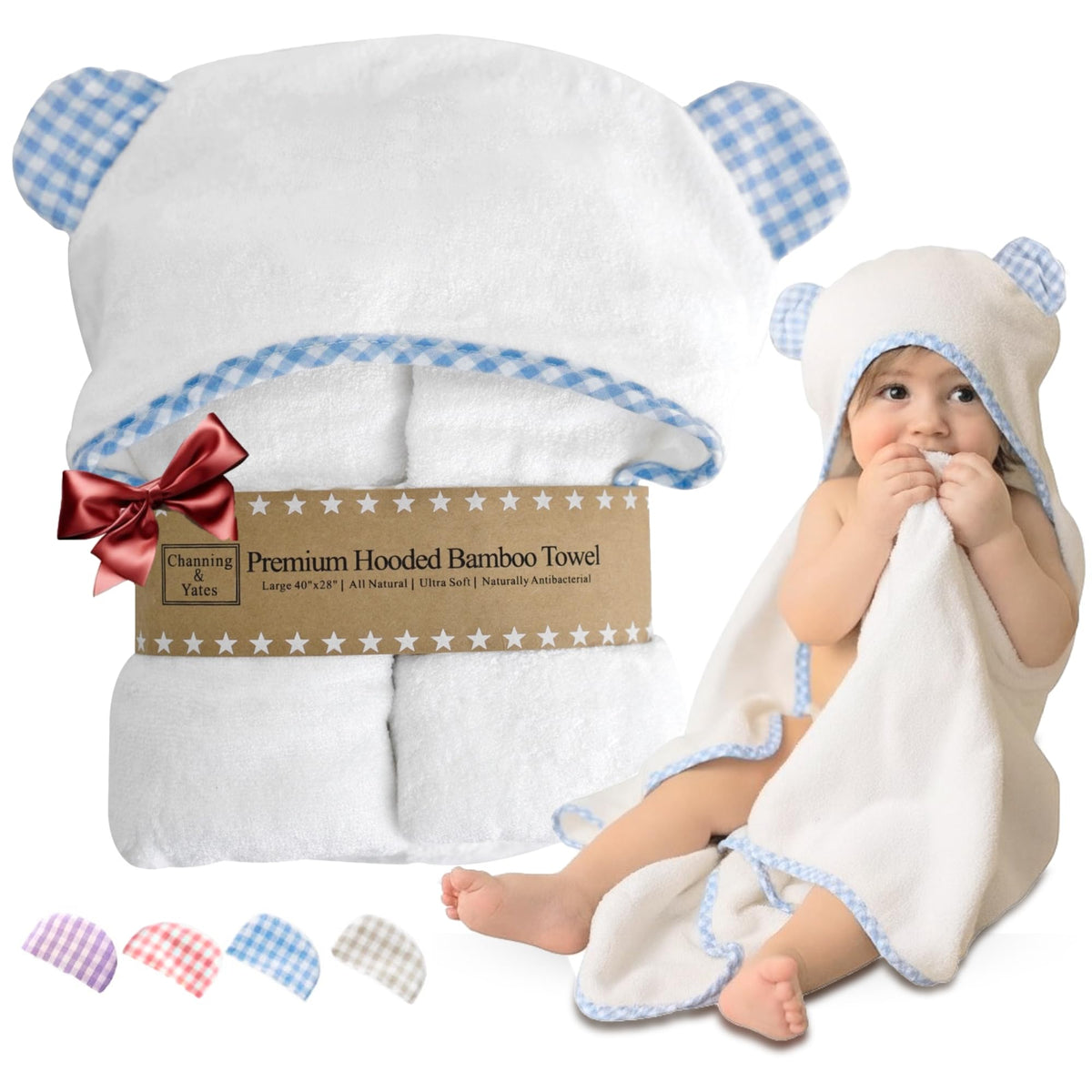 Organic Hooded Baby Towel and Washcloth Set