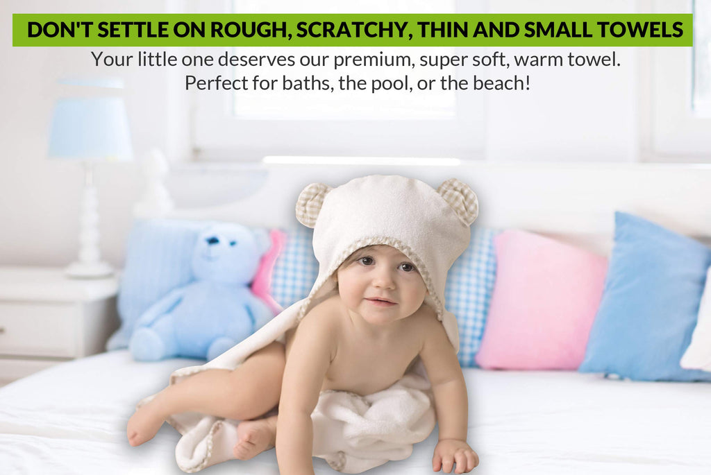 Organic Hooded Baby Towel and Washcloth Set