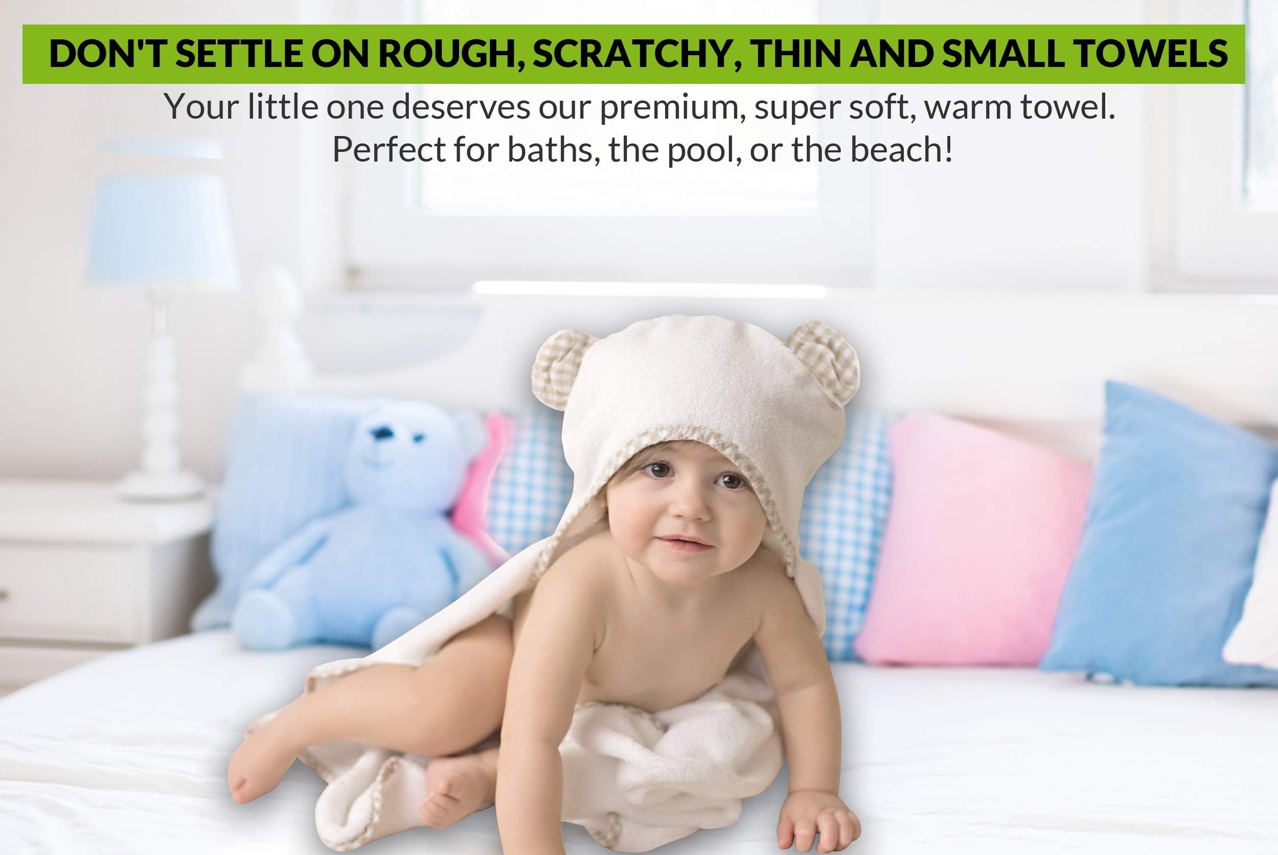 Organic Hooded Baby Towel and Washcloth Set