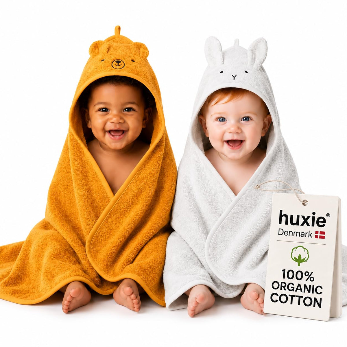 Organic Cotton Hooded Baby Bath Towel 32 x 32 Inch