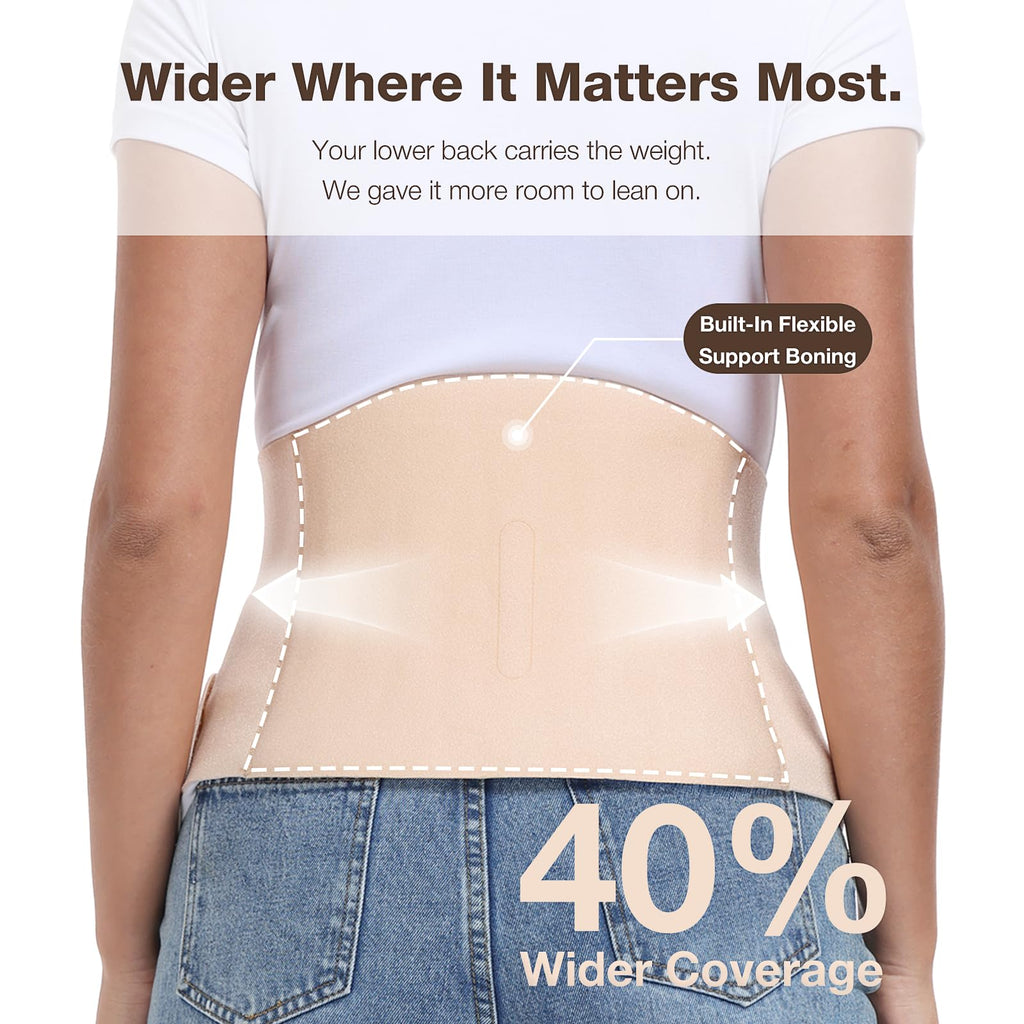 Pregnancy Belly Band with Extra Wide Back and Pelvic Support
