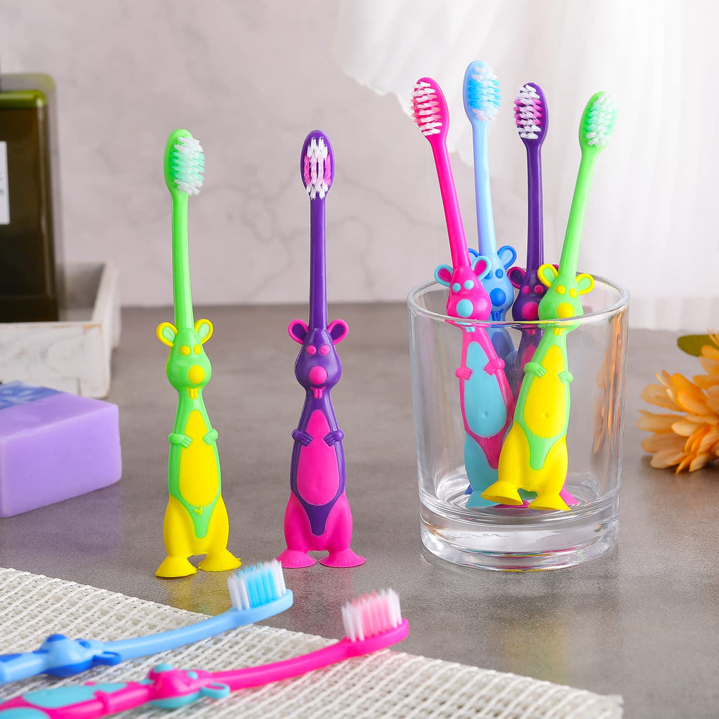 Soft Kids Toothbrushes with Protective Covers