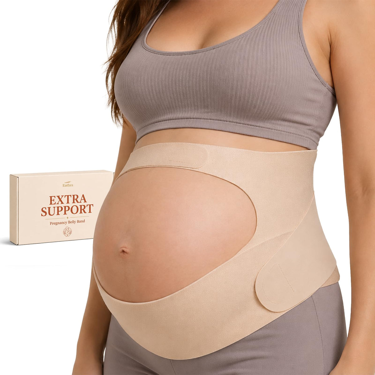 Pregnancy Belly Band with Extra Wide Back and Pelvic Support