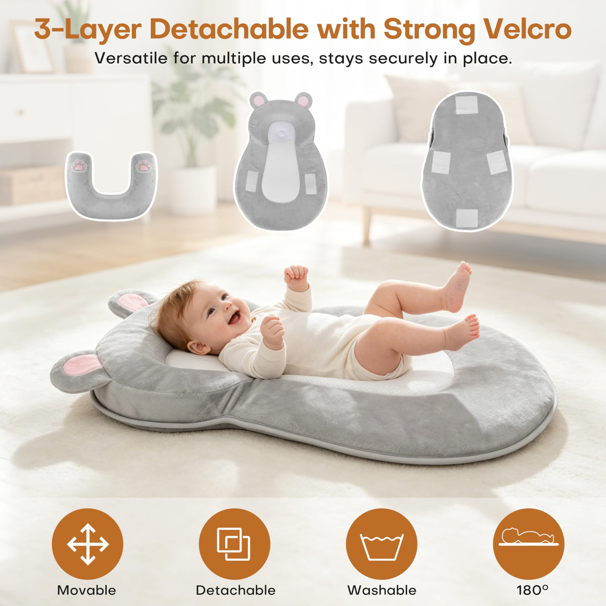 Anti Reflux Baby Feeding Pillow for Infant Support