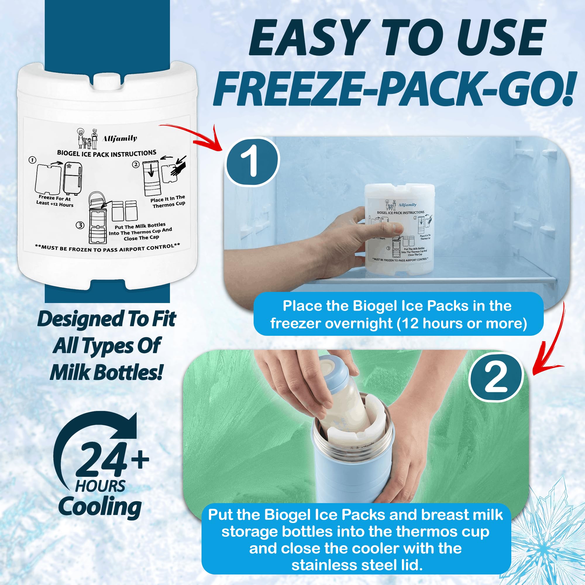 Portable Breast Milk Cooler Travel Bag with Ice Pack
