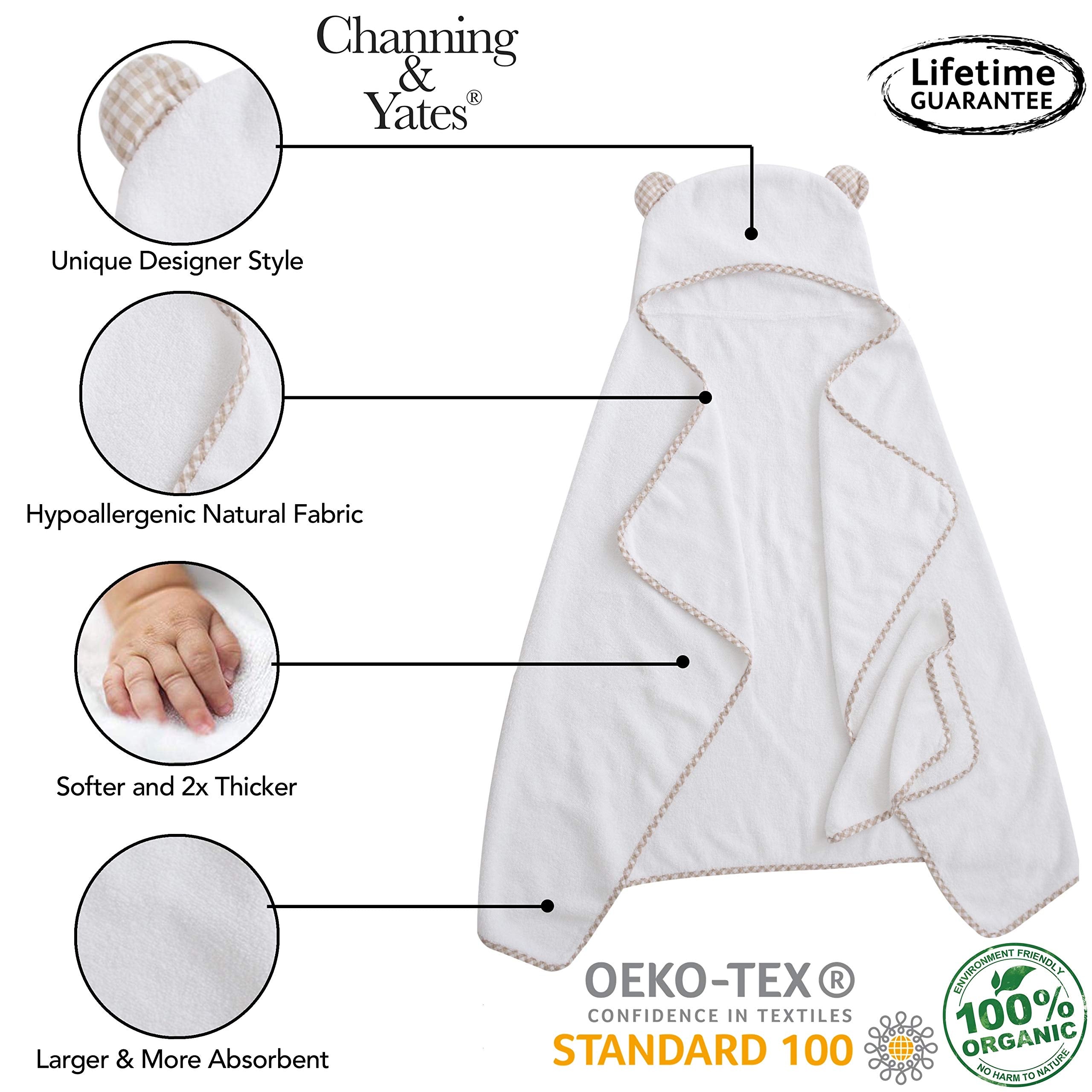 Organic Hooded Baby Towel and Washcloth Set