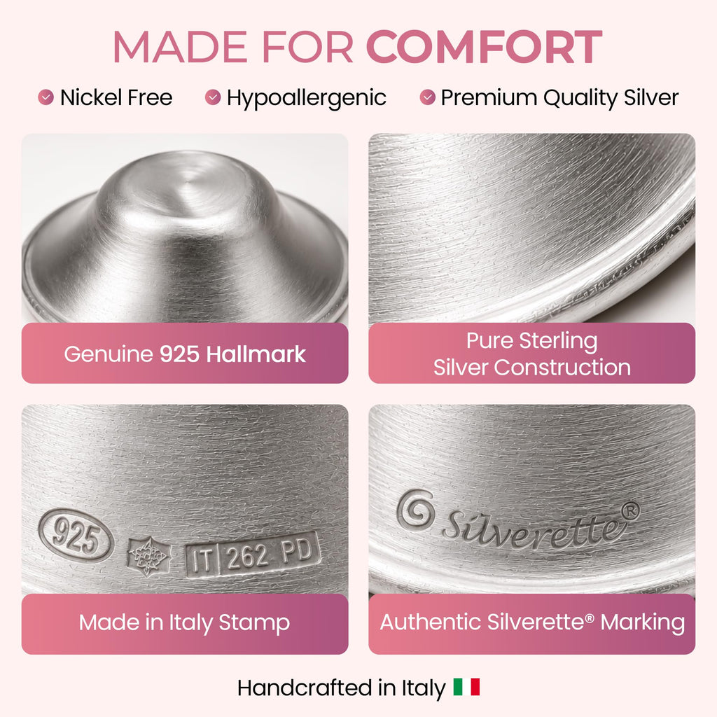 Silver Nursing Cups for Breastfeeding Mothers