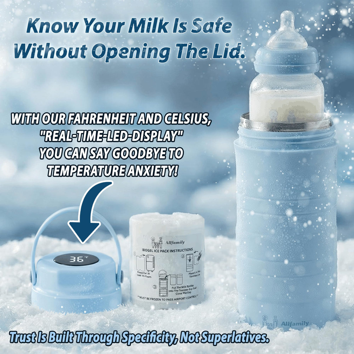 Portable Breast Milk Cooler Travel Bag with Ice Pack