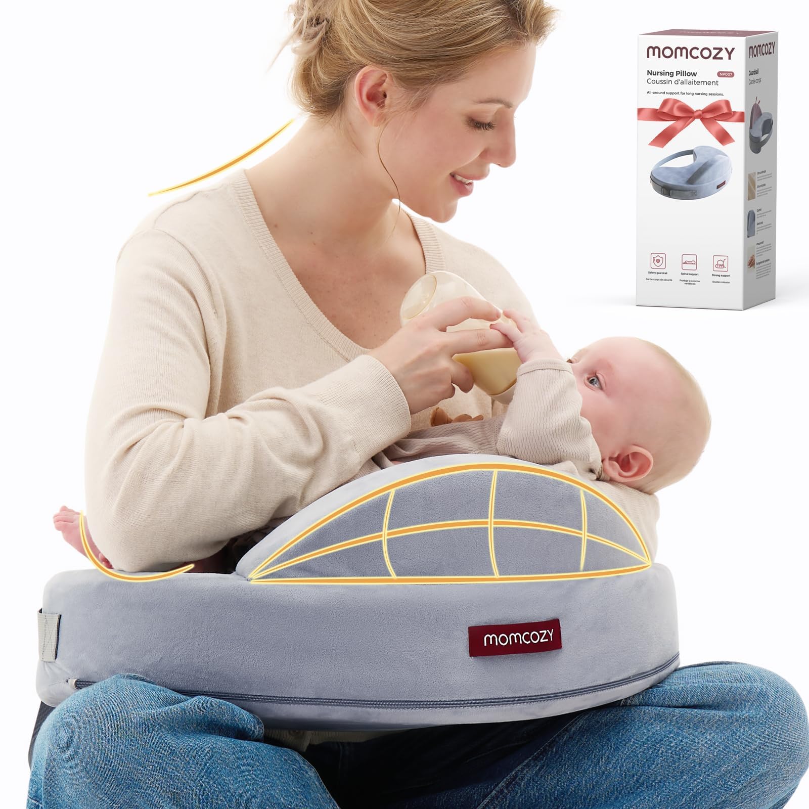 Memory Foam Nursing Pillow with Adjustable Support