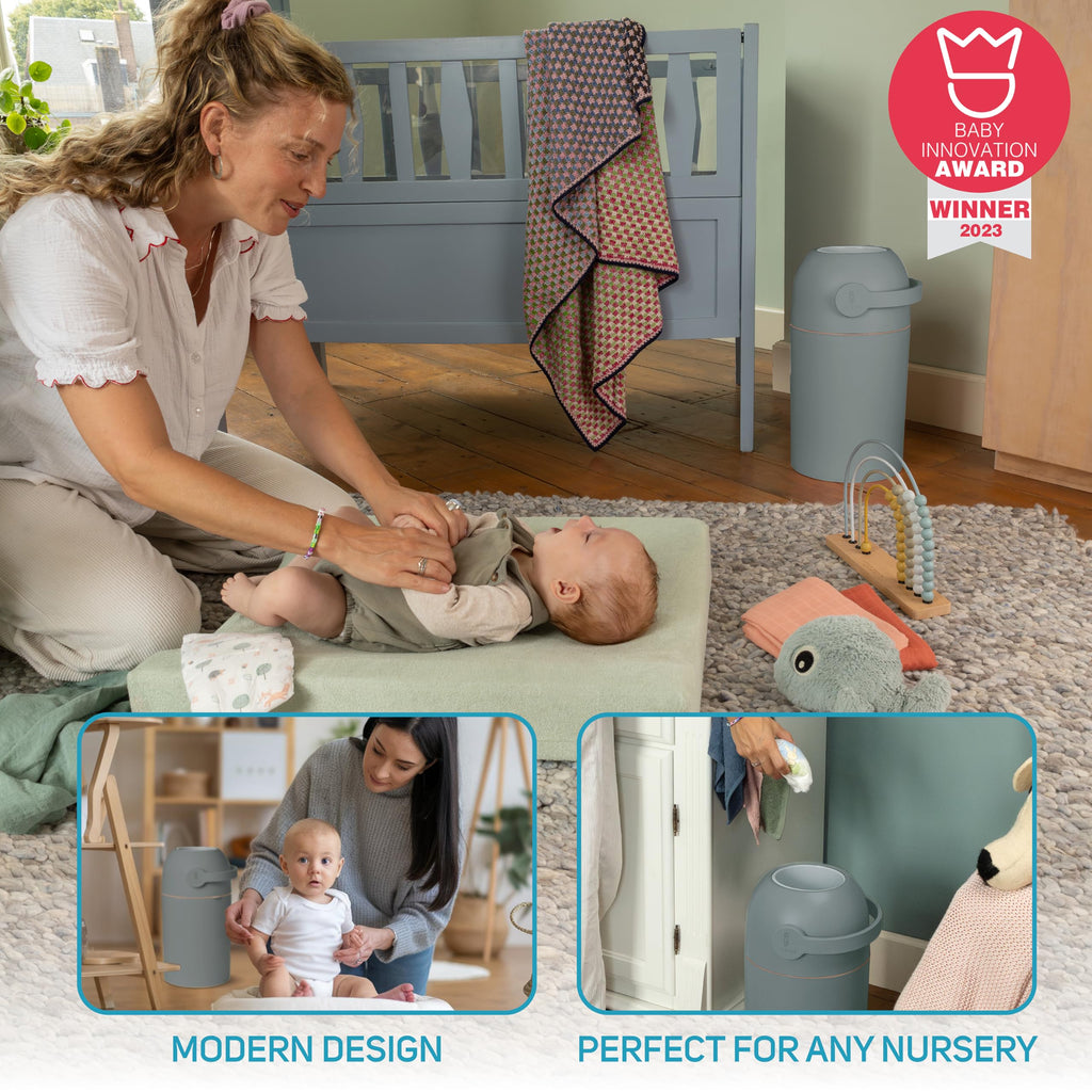 Odor Control Baby Diaper Pail with Child Safe Lock
